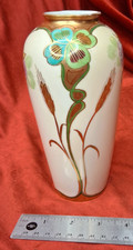 Antique Art Nouveau Porcelain Vase Four Leaf Clover Wheat Nippon 6.5