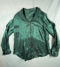 Vintage Impressions Button Down Womens Blouse Shiney XL picture