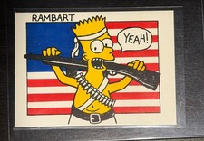 1991 Bart Simpson RAMBART Operation Desert Storm Gulf War Vintage Card RARE picture