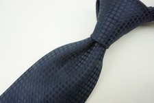 Canali Solid Navy Blue Jacquard Circular Silk Tie Brand New With Tags picture