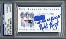 Robert Kraft SIGNED Business Card Inscribed CEO Owner Patriots Auto PSA picture