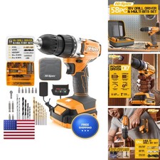 Hi-Spec 18V Cordless Drill Driver Kit with S2 Steel Bits picture