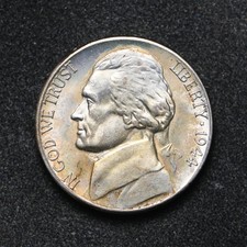 1944-S Jefferson War Nickel BU Toned (bb19641) picture