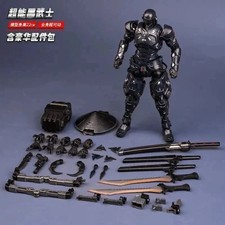 22cm SC001 Snake Eyes Black Warrior 1/10 Mecha Ninja Action Figure Toy picture