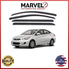 Out-Channel Window Vent Visor Rain Guard Deflectors for Hyundai Accent 2011-2017 picture