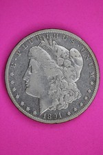 1891 CC Morgan Lady Liberty Silver Dollar Guaranteed Authentic & Genuine 1755 picture