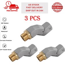 3PCS Car Fuel Swivel 3/4 Inch NPT Fuel Transfer Hose Swivel 360 Rotate Connector picture