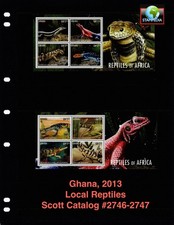$18.00 Scott Value - 2013 GHANA Lizards Reptiles 2 s/s West Africa CV MNH NH UMM picture