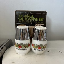 Vintage Gemco Spice of Life Salt Pepper Shakers Serving Ware 8250 Original Box picture