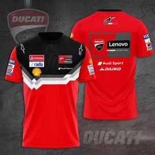 Personalized Name Ducati Corse MotoGP Racing Team Black Red 3D Men T-Shirt S-5XL picture
