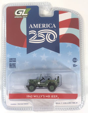 Greenlight America 250th Anniversary 1942 Willys MB Jeep GREEN CHASE picture