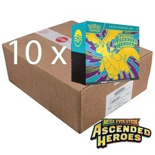 sale - Pokemon TCG Ascended Heroes ETB Case of 10 Sealed Elite Trainer Box picture