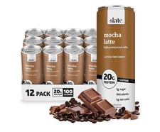 Slate Milk Classic Chocolate, High Protein Milk Shake 11 fl oz, 12Cans-fast ship picture