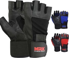 MRX Men Gym Gloves With Wrist Wrap Workout Weight Lifting Grip Fitness Exercise picture