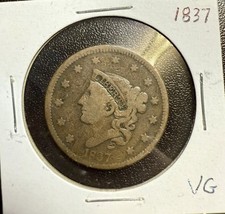 1837 Coronet Head Large Cent – Attractive Example picture