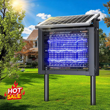Solar Bug Zapper Outdoor Mosquito Zapper Waterproof Rechargeable Fly Trap 4500V picture