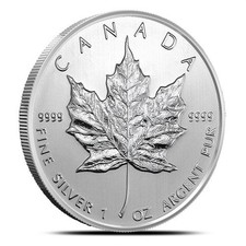 1 oz Canadian Silver Maple Leaf Coin (Random Year, Cull) picture