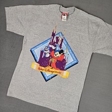 VTG 1996 Walt Disney World 25th Anniversary Shirt Adult Large Sorcerer Mickey picture