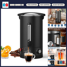 Large Capacity Electric Coffee Urn - Double Wall Stainless Steel, 14L Hot Bevera picture