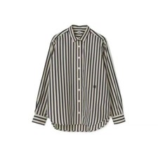 Toteme embroidered black and white striped shirt picture
