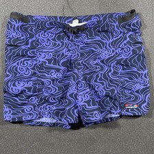 Vintage 90s Patagonia Men's Large Belted Lined River Shorts Purple Swirl Rare picture