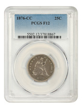 1876-CC 25C PCGS Fine 12 - Liberty Seated Quarter picture