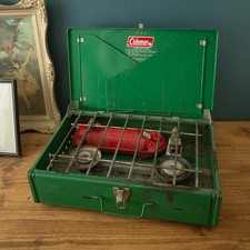 Vintage Coleman 425E Dual Burner Camp Stove 1975 picture