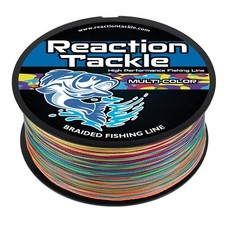 Reaction Tackle Braided Fishing Line Multi Color 4 Strand Metered Braid picture