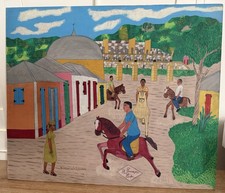 René-Luc R. François Haitian Painting “Le Retour à la Citadelle” Cap-Haïtien picture