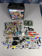 1980s-1990s G.I. Joes Action Figure Lot Collectors Case Weapons Etc Large Lot picture