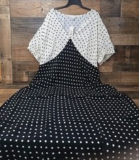 NWT A New Day Maxi Dress Women 3X Polka Dot Lightweight Comfort Romance Modest picture
