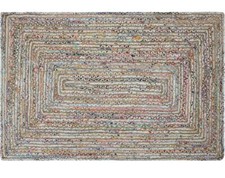 Jute Chindi Cotton Area Rug Handcrafted Traditional Rugs Braided Carpet picture
