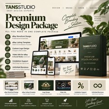 Complete eBay Store Branding, Listing Template Design & Video Ads Package, Olive picture