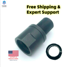 1/2x36 Female to 1/2x28 Male Steel Converter with Free Crush Washer Oxide Finish picture