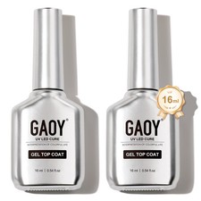 GAOY 2 Pcs 16ml No Wipe Gel Top Coat, Glassy Clear Gel Top Coat, High Gloss picture