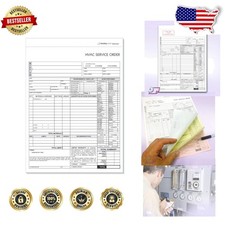 HVAC Service Order Invoice 3 Part Carbonless 100 Sets Professional Quality picture