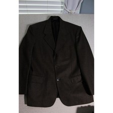 Bill Robinson Mens Vintage Brown Check 3-Button Sport Coat 40R USA MC0088 picture
