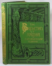 1877 THE SKELETON IN ARMOR Antique Decorative Victorian Poetry Book LONGFELLOW picture