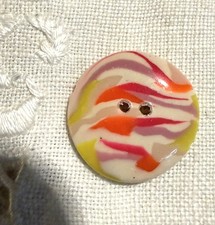Handmade Vintage Polymer Clay Buttons Set of 14. Each button is unique picture
