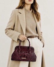 Brahmin Mika Satchel Cherry Lacquer Melbourne Leather picture
