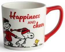DaySpring - Peanuts - Happiness And Cheer Ceramic Mug, 14oz, 14 Ounces, Red picture