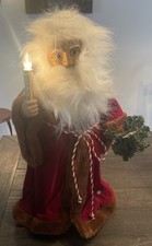 VTG Father Christmas Telco St Nicholas Santa Robe Candle Animated Motionette picture