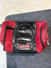 Suitcase Overnight Bag Brighton Leather Rolling  w/ Wheels 19