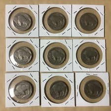 (Lot of 9) No/Partial Date BUFFALO NICKEL Reverse US Minted from 1913-1938 picture