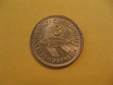 1955 Cyprus Coin 3 Mils  uncirculated coin  Flying Fish  neat coin Look picture