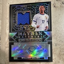 Panini 2024-25 Obsidian Matrix Material Autographs William Saliba MA-WSA 54/199 picture