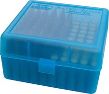 MTM Case Gard Multi Caliber Clear Blue Polypropylene 100Rd, RM-100-24 picture