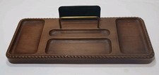 Vintage Avon Faux Wood Dresser Valet Tray Organizer Mens Desk Caddy Bureau 1970s picture
