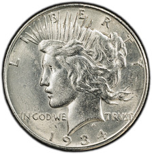 1934-D High-End PCGS AU55 VAM 3, DDO Med D Peace Dollar | 40th Anniversary Label picture