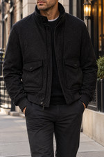 Brooks Brothers Loro Piana Storm System Wool Field Jacket Charcoal Grey Sz. S picture
